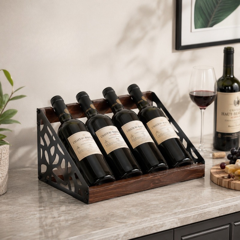 Home Bar Shelves - Houten wijnrek voor thuisbar, houder voor