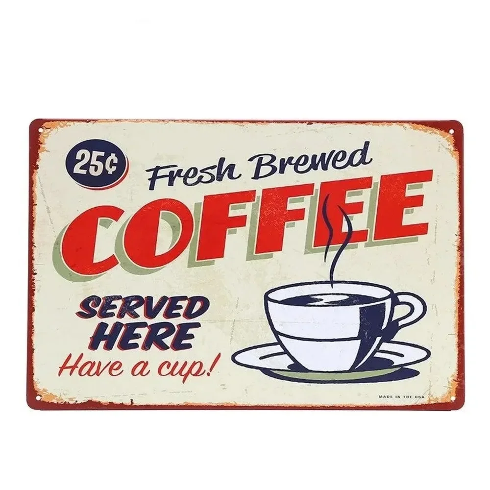 Home Bar Cafe - Plaquette Metalen Borden Drink Koffie Wanddecoratie