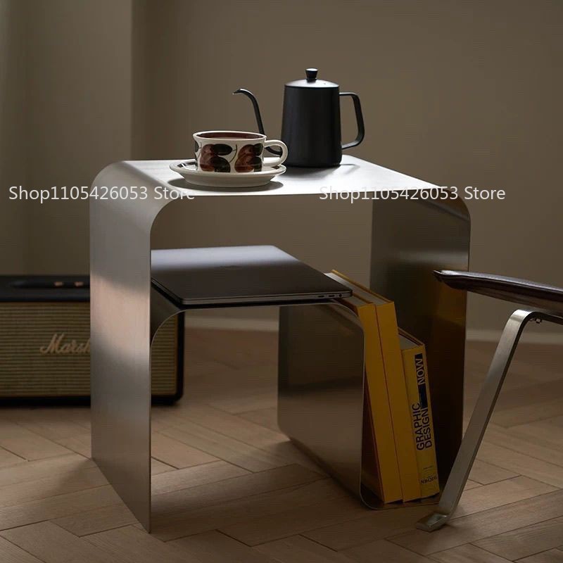 Home Bar Shelf - Middeleeuws, Bauhaus, roestvrij staal, bijzettafel, creatief,