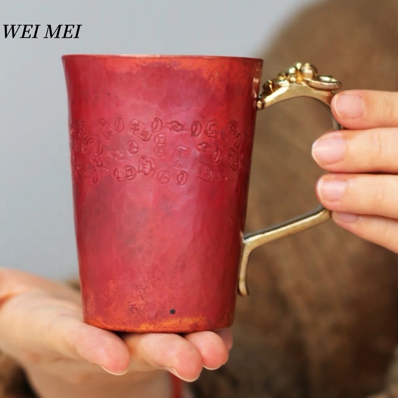 Mule Copper Mug - Handgemaakte vintage koperen ontbijt koffiekopje, verdikte