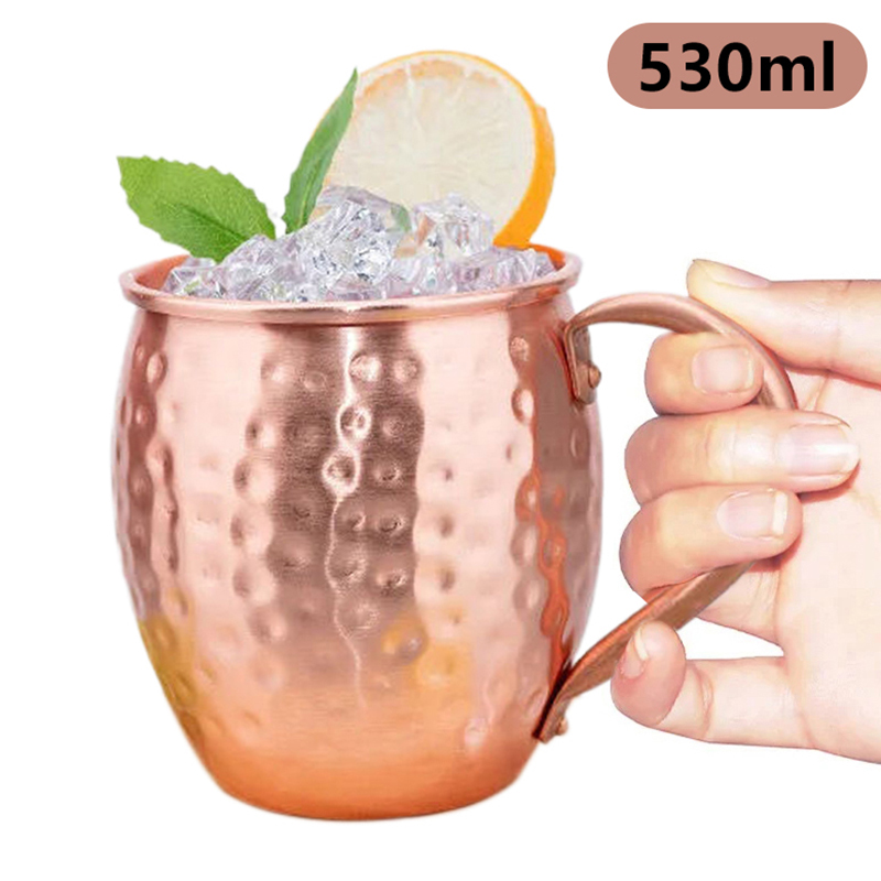 Mule Copper Mug - 【F】530ml 100% koperen Moscow Mule mok