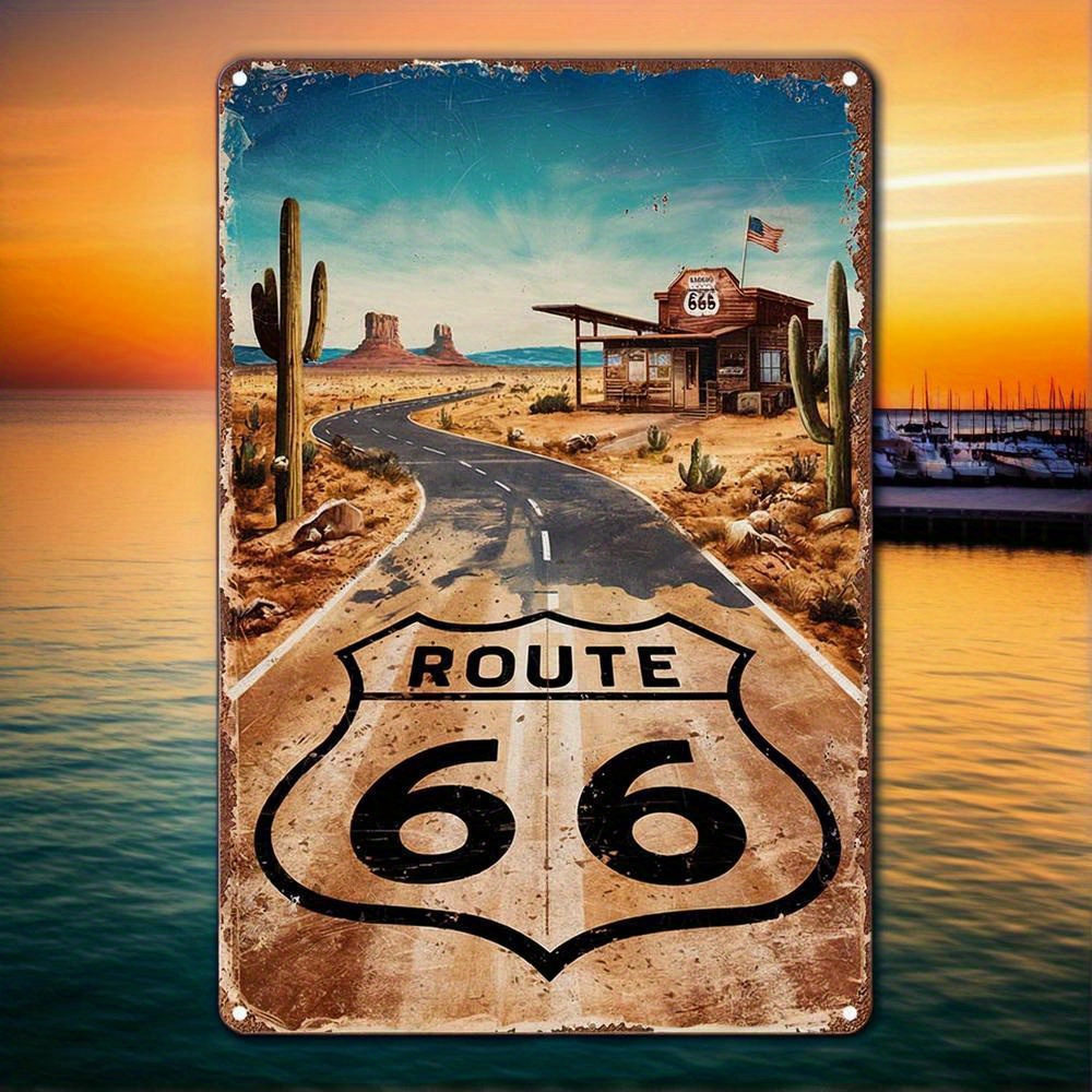 Home Bar And Kitchen - Vintage Route 66 metalen bord -
