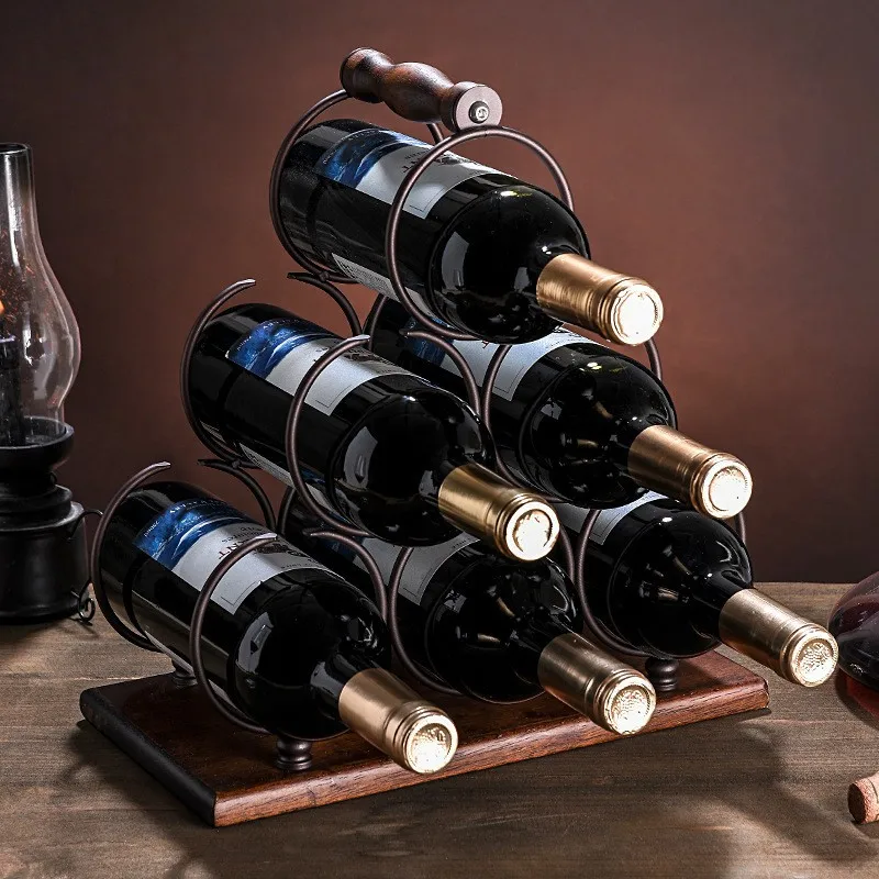 Home Bar Setup - Creatieve Rode Wijnrek Woondecoratie Druif Flessenrek