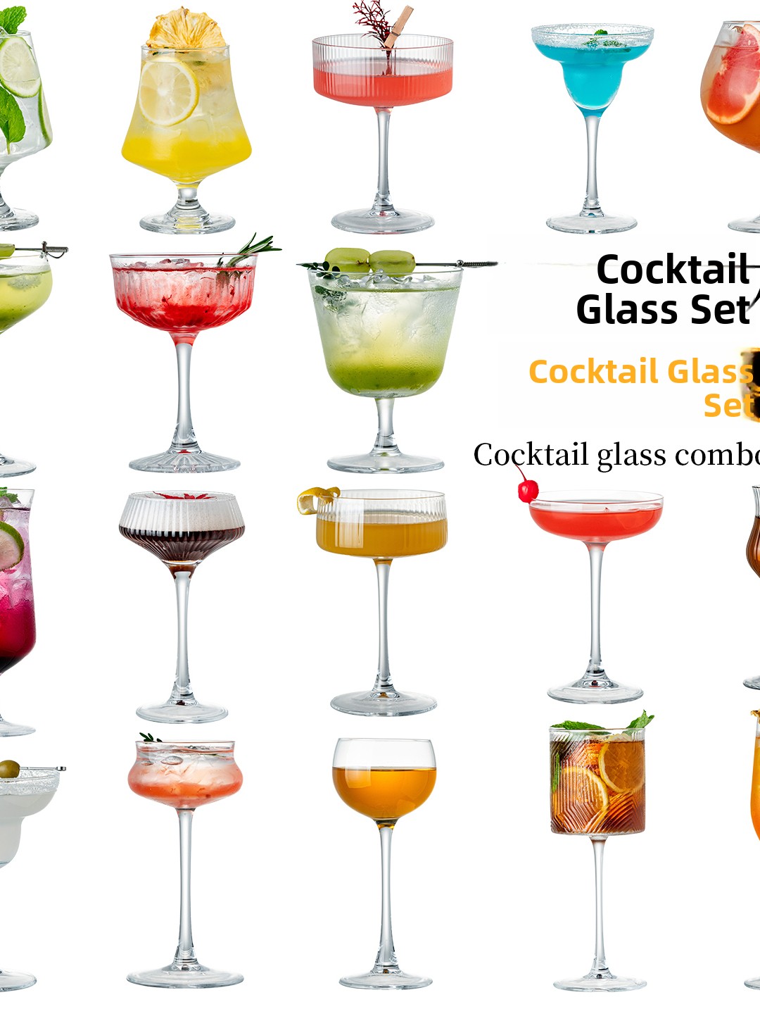 Highball Glass Set - Premium kristallen glazen cocktailset, vintage bar