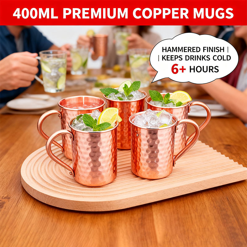 Nieuwe 100% koperen bekers, pu - Mule Copper Mug recensie en prijs