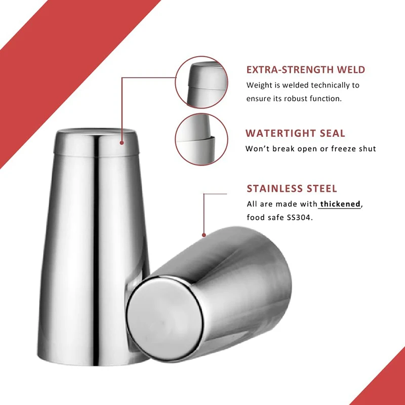 18oz & 28oz Cocktail Shaker Se - Boston Shaker Set recensie en prijs