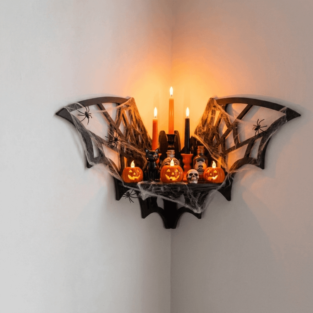 Houten hoekplank met hol patro - Home Bar Shelf recensie en prijs