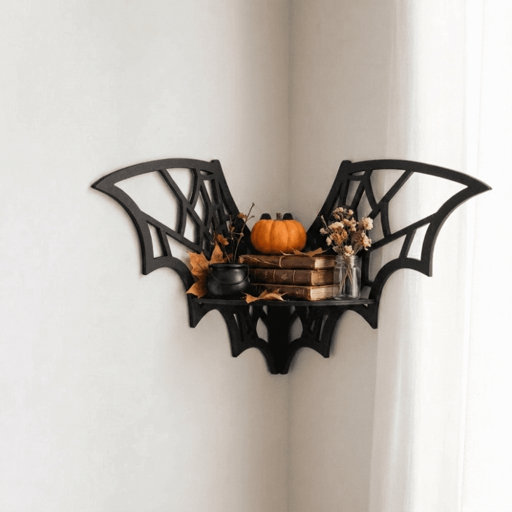 Houten hoekplank met hol patro - Home Bar Shelf recensie en prijs