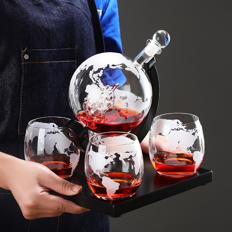 Decoratieve Globe Wijnkarafset - Decanter Globe Set recensie en prijs
